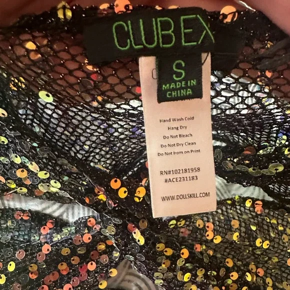 Dolls Kill Sequin Mesh Crop Top - Multicolor - Picture 12 of 15